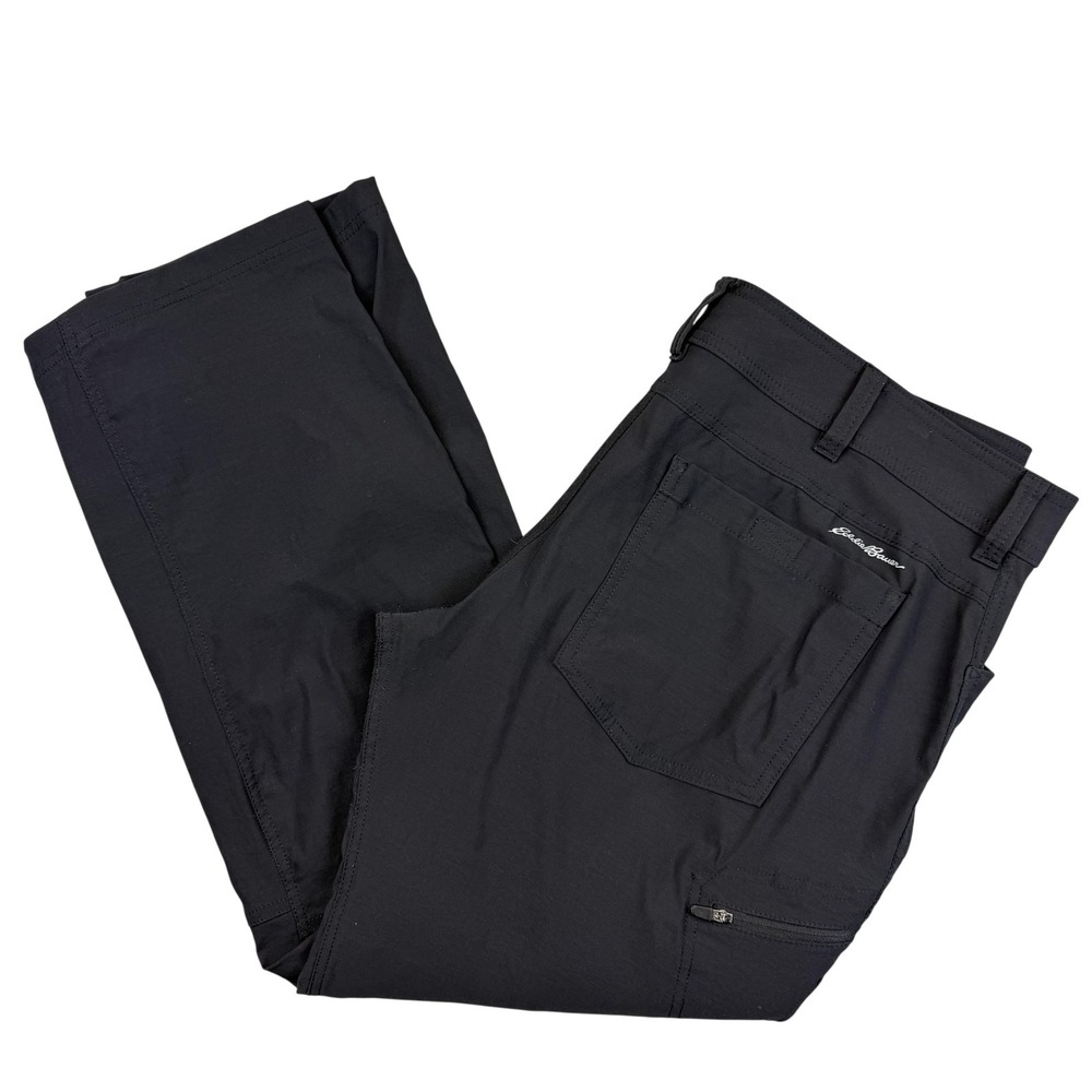 Eddie Bauer First Ascent Pants Mens 38x30 Black Nylon Stretch Hiking Outdoor